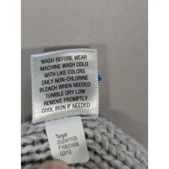 Cherokee Girls Cable Knit Crop Sweater Oatmeal Heather Size M 7/8 Cozy - Picture 8 of 9